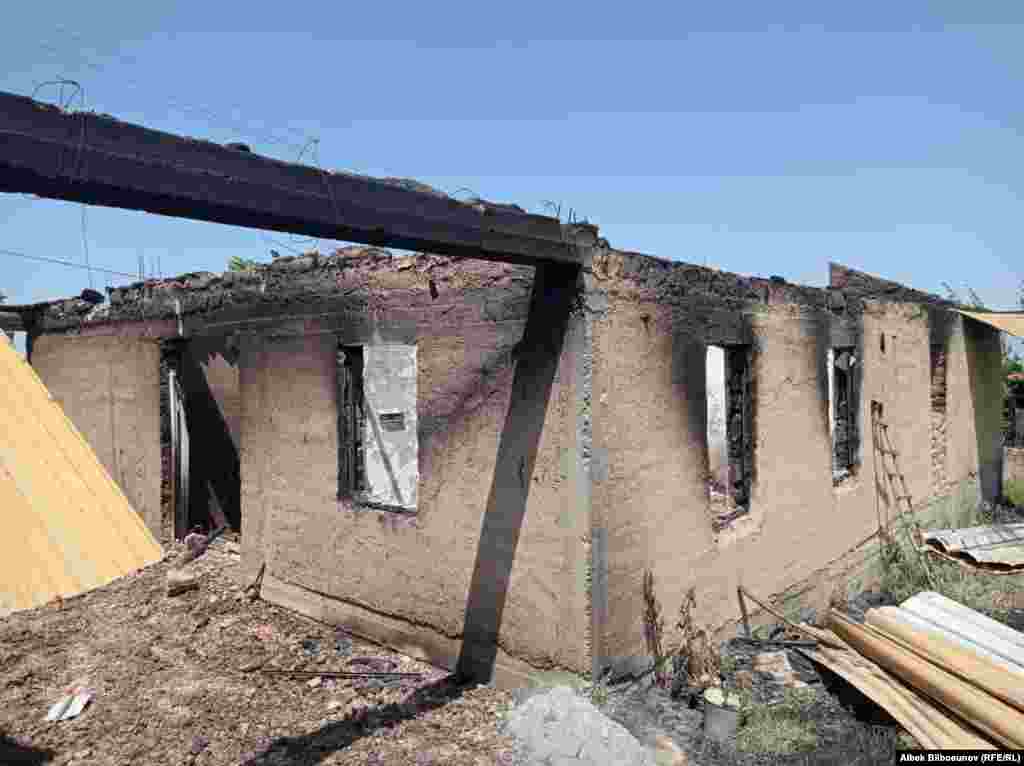 More destruction in the village of Maksat in Kyrgyzstan's Batken region. 