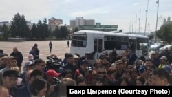 Участники протестов в Улан-Удэ, 9 сентября 2019 года