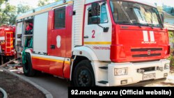 Пожарная машина в Севастополе, иллюстрационное архивное фото