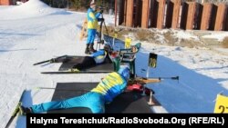 Українська паралімпійська збірна під час тренування на базі Західного реабілітаційно-спортивного центру на Львівщині