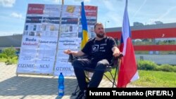 Ярослав Чепа під час своєї акції протесту