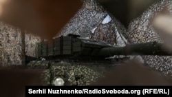 Танкісти 5-ї окремої важкої механізованої бригади ЗСУ на Leopard 1A5 на позиція, Донецька область, лютий 2025 року