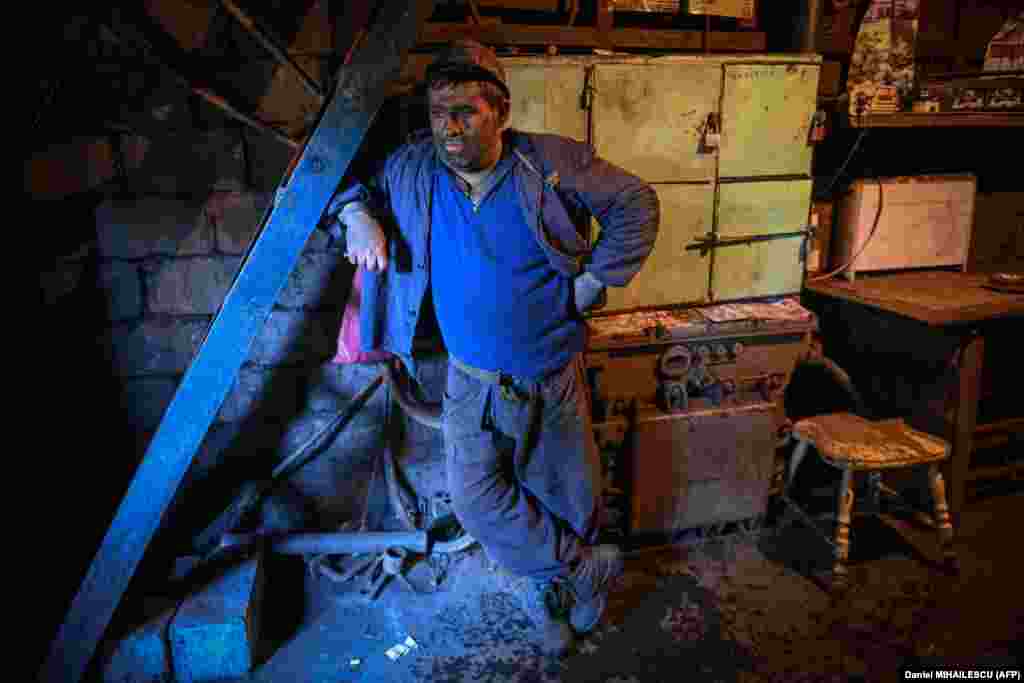 44-летний Ференц Балог заканчивает смену на угольной шахте «Лонеа»