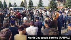 Мітинг у Магасі, Інгушетія, Росія, 4 жовтня 2018 року