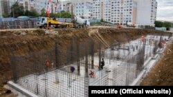 Строительства домов для переселенцев Цементной слободки, октябрь 2016 года