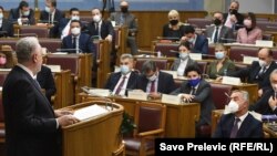 Premijer Zdravko Krivokapić na sjednici Skupštine, Podgorica, 2.decembra 2020.