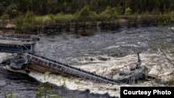 Обрушение моста в Мурманской области