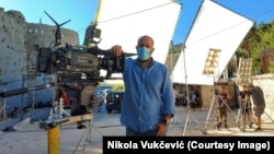 Nikola Vukčević na snimanju filma Obraz