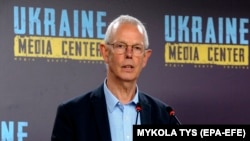 Президент Парламентської асамблеї Ради Європи Тіні Кокс висловив співчуття щодо поранених та вбитих українців. Львів, 6 квітня 2022 року