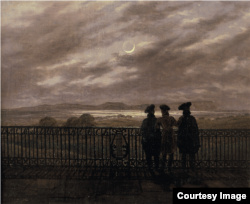 Каспар Давид Фридрих. Три друга. Василий Жуковский и братья Тургеневы. 1827.