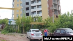 Один из недостроенных домов обманутых дольщиков в Уфе