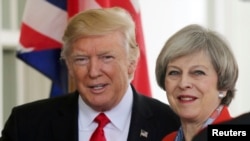 Дональд Трамп и Тереза Мэй в Белом доме, 27 января 2017