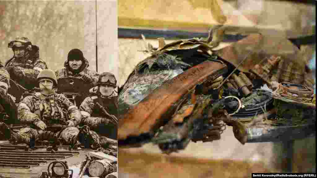 «Дебальцеве». Одним з найтрагічніших епізодів воєнних дій на Сході України є бої за Дебальцеве, які розпочалися в кінці липня 2014 року. Через деякий час українські військові були змушені залишити місто. На виставці представлені обгорілі уламки БМП Збройних сил України, який був знищений сепаратистами під час відступу в лютому 2015 року