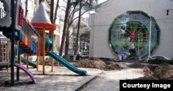 ნანტის სკვერი თბილისში, რომლის რეაბილიტაციაც 2025 წლის აპრილში დაიწყო.