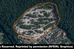 Загальний вигляд будівельного майданчика в« Красній Поляні». Супутниковий знімок, зроблений 12 липня 2025 року Planet Labs