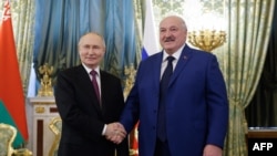 Президент Росії Володимир Путін зустрічається з білоруським колегою Олександром Лукашенком у Кремлі в Москві 13 березня 2025 року