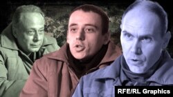 Фотоколлаж: осужденные украинцы за государственную измену: Геннадий Параскевич, Вадим Джантимиров, Сергей Малиновский.