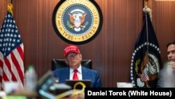 Дональд Трамп в ситуационной комнате Белого дома во время атаки США на иранские ядерные объекты, 21 июня 2025 года