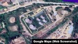 Нефтебаза TES в Симферополе на улице Монтажной, 6А. Скриншот спутниковой карты Google