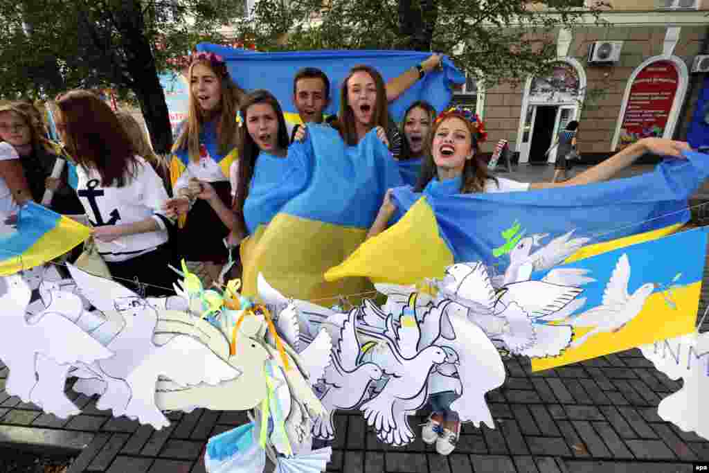 Мітинг за мир у Маріуполі, 12 вересня 2014 року