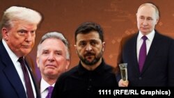 Президент США Дональд Трамп, спецпосланник президента США на Близькому Сході Стів Віткофф, президент України Володимир Зеленський, президент Росії Володимир Путін (колаж)