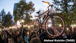 Митинг в Екатеринбурге против строительства собора