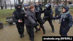 Затримання у Мінську під час акції з нагоди Дня Волі, 25 березня 2017 року