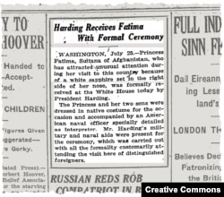 News of the 1921 meeting published in The New York Times identifying Weinberg as an "interpreter." Fatima was joined by her three sons, not two as reported here.