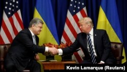 Президент України Петро Порошенко і президент США Дональд Трамп в Нью-Йорку, 21 вересня 2017 року