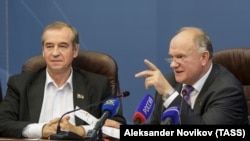 Губернатор Иркутской области Сергей Левченко и лидер КПРФ Геннадий Зюганов