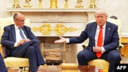 Президент США Дональд Трамп (п) і канцлер Німеччини Фрідріх Мерц, Білий дім, Вашингтон, 5 червня 2025 року