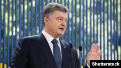 Пётр Порошенко во время пресс-конфренции в Киеве 5 июня