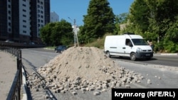 Ремонтные работы на спуске Котовского, Севастополь, 20 июля 2019 года