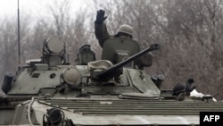 Украинские военные в районе города Артемовск Донецкой области