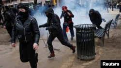 Акции протеста в Вашингтоне 20 января 2017 года