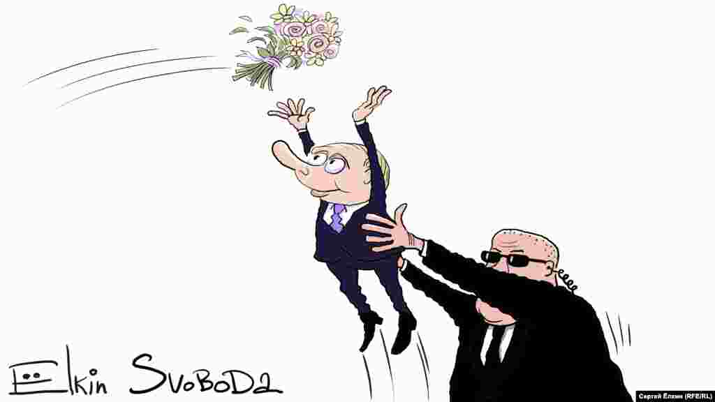 Президент Росії Володимир Путін на весіллі в Австрії очима російського художника Сергія Йолкіна. НА ЦЮ Ж ТЕМУ 