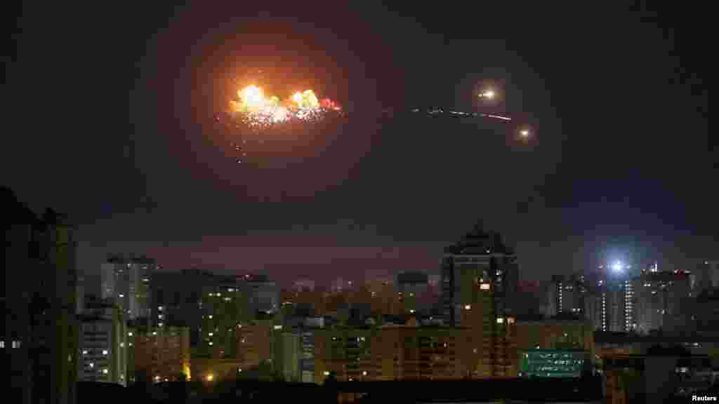 Работа ПВО над Киевом