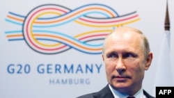 Владимир Путин (Гамбург, 8 июля 2017 г.)