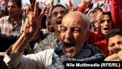 Участники демонстраций в Египте, 25 января 2014 г.
