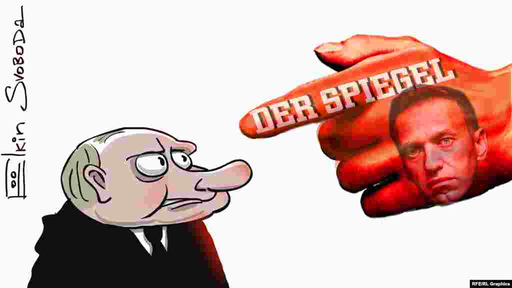 Президент Росії Володимир Путін і справа отруєння російського опозиціонера Олексія Навального очима художника Сергія Йолкіна