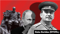 Noua comisie care are ca scop educația despre istorie în Rusia va fi condusă de controversatul fost ministru al culturii, Vladimir Medinski, care este acum consilier pentru Vladimir Putin. (Colaj RFE/RL)