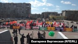 Митинг в Ангарске Иркутской области за отставку мэра