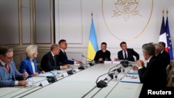 Во время заседания «Коалиции желающих» в Париже, 4 сентября 2025 года