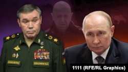 Коллаж: Герасимов, Путин, Пригожин