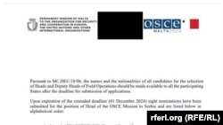 У внутрішньому документі ОБСЄ Дмитро Йорданіді, якого вислали з Бельгії, фігурує як кандидат на посаду голови місії ОБСЄ в Сербії