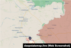 Костянтинівка і Сіверськ на мапі DeepState станом на 9 травня 2025 року