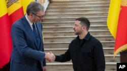 Александар Вучич і Володимир Зеленський на саміті в Одесі, 11 червня 2025 року