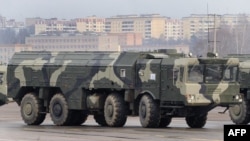 An Iskander ballistic-missile launcher (file photo)