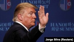 Дональд Трамп на прес-конференції після саміту з Кім Чен Ином, Ханой, В'єтнам, 28 лютого 2019 року