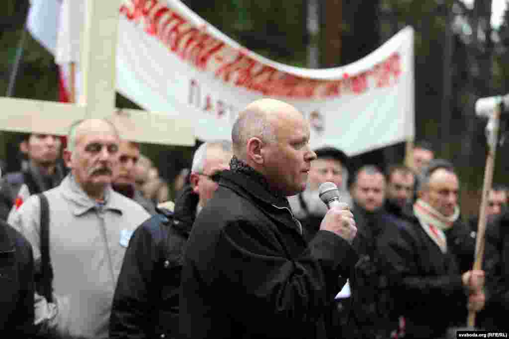 Выступае намесьнік старшыні КХП-БНФ «Адражэньне» Юрась Беленькі